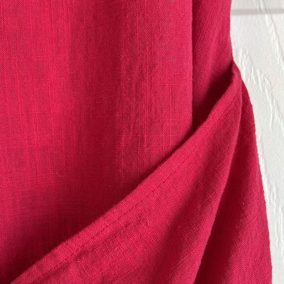 SHEIN 100% Cotton Red Wrap Backless Dress XL - Picture 8 of 14